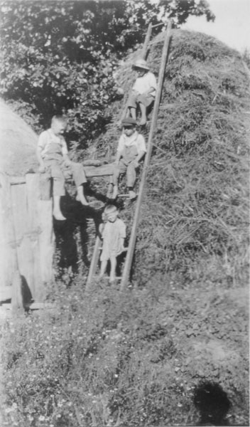 1924_Miller_boys_strawpile