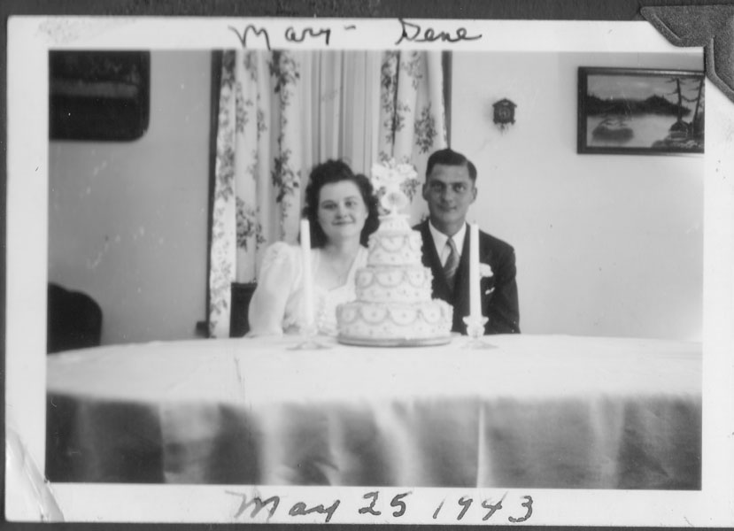 1943_Gene and Mary wed  May 25